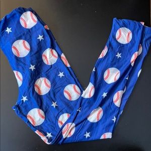 Fabulegs baseball leggings OS